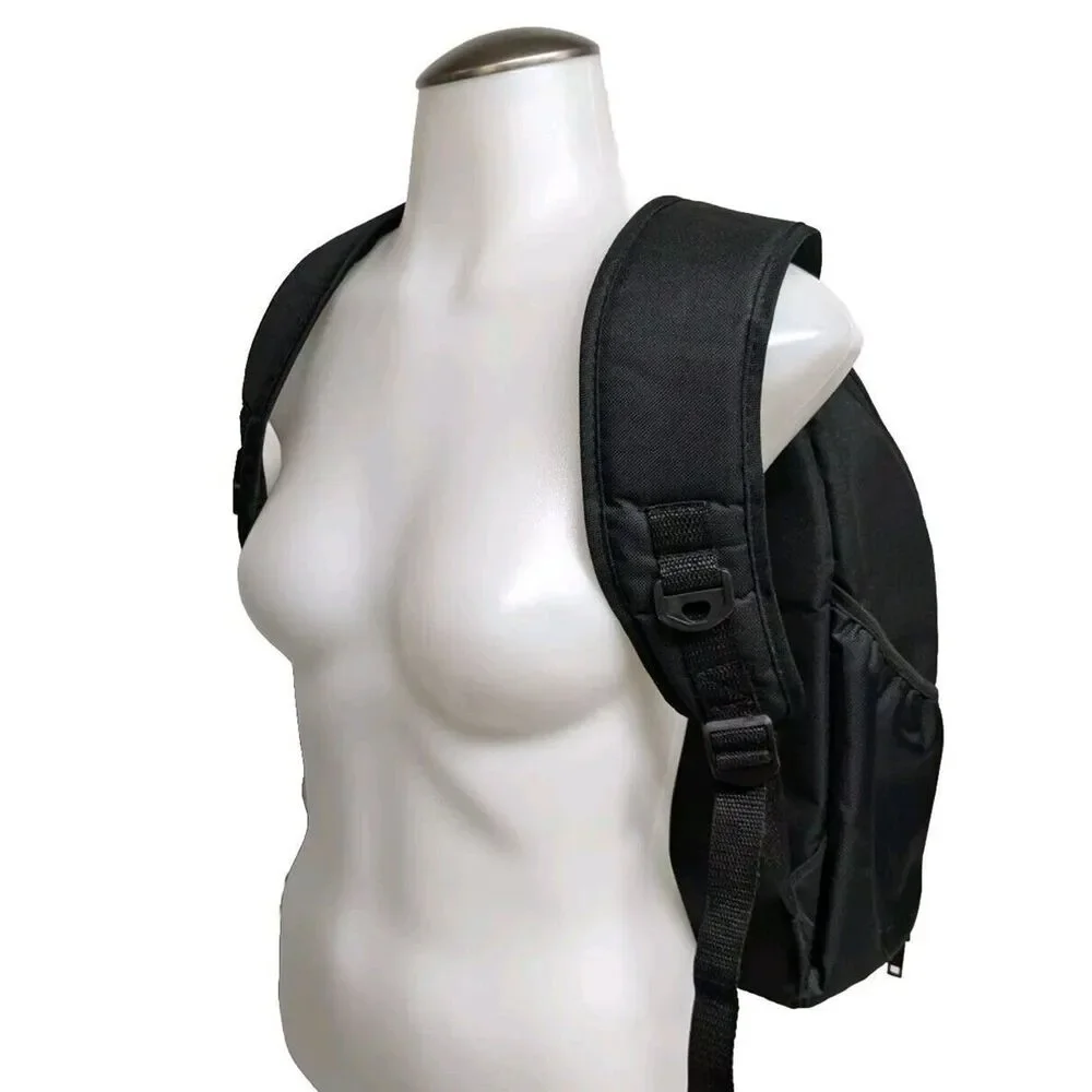 Ultimax Camera DSLR Padded Backpack / Bag Pockets Hoop N Loop Black